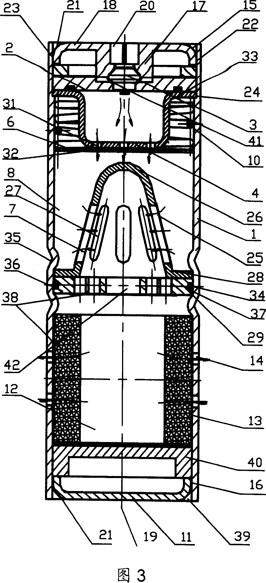 Air generator for seat by a secondary driver