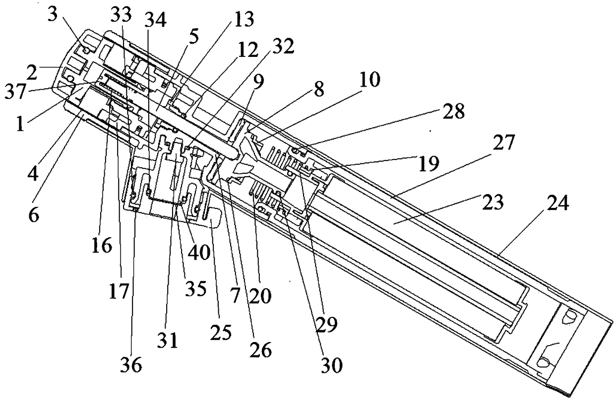 Pressing type raw water and purified water switching structure