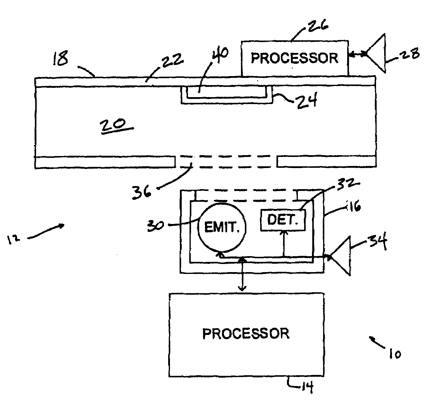 Sensor that Compensates for Deterioration of a Luminescable Medium