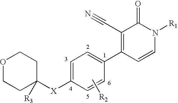 3-cyano-4-(4-tetrahydropyran-phenyl)-pyridin-2-one derivatives