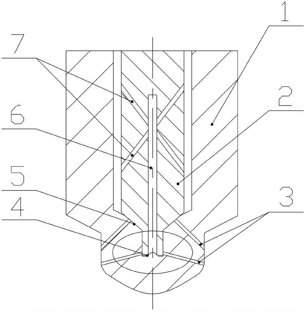 Double-seat multiple-atomizing nozzle