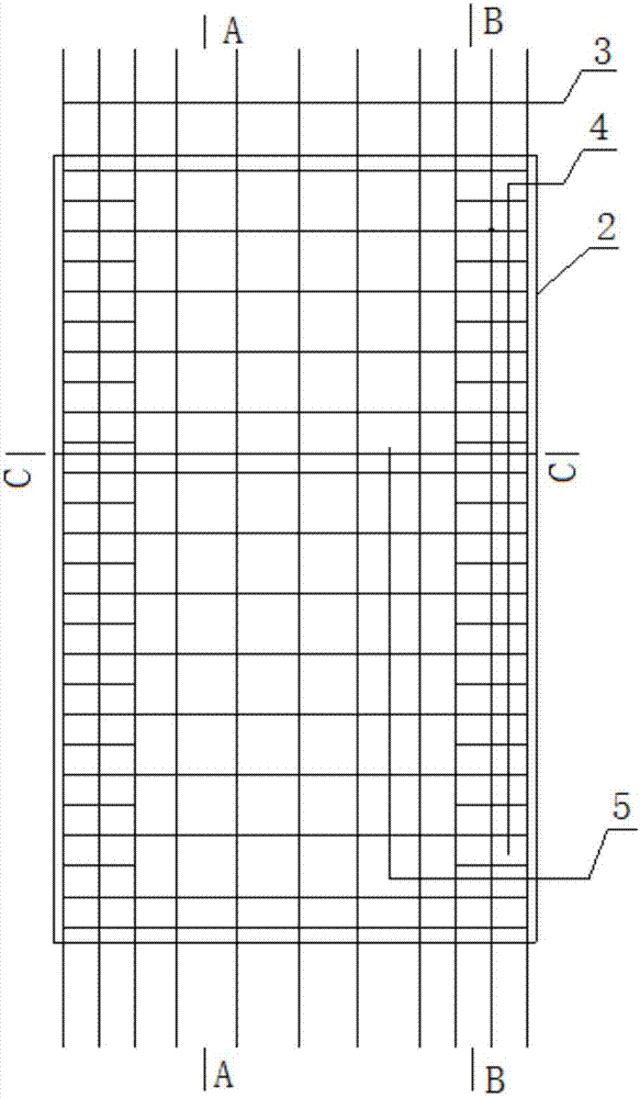 Prefabricated ribbing shear wall die shell with steel bars and construction method of prefabricated ribbing shear wall die shell