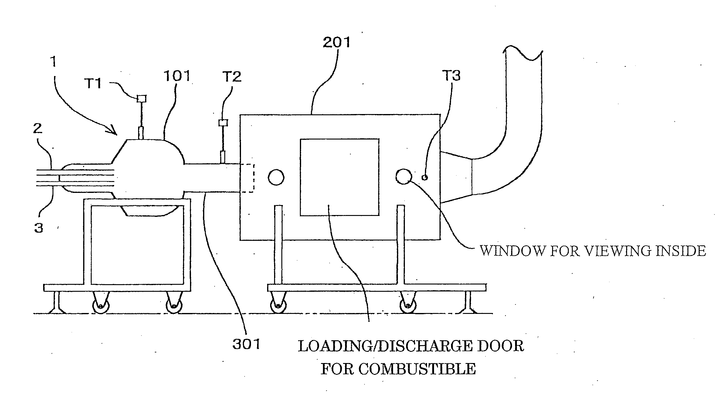 Method and device for high-temperature combustion using fuel and aqueous solution of organic compound