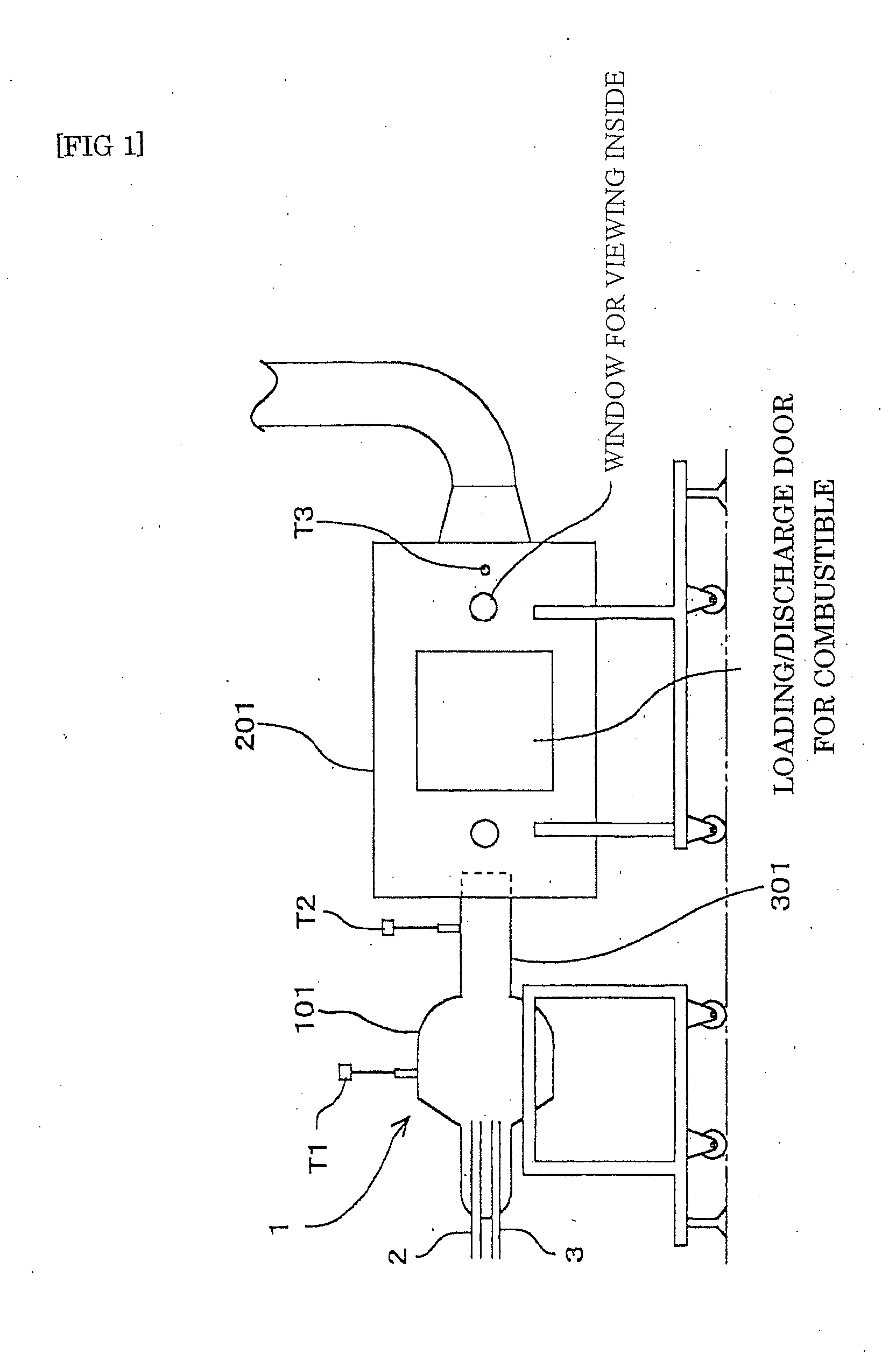 Method and device for high-temperature combustion using fuel and aqueous solution of organic compound