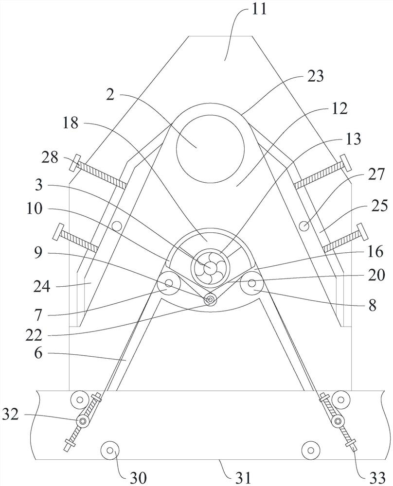 UV curing device with large irradiation range