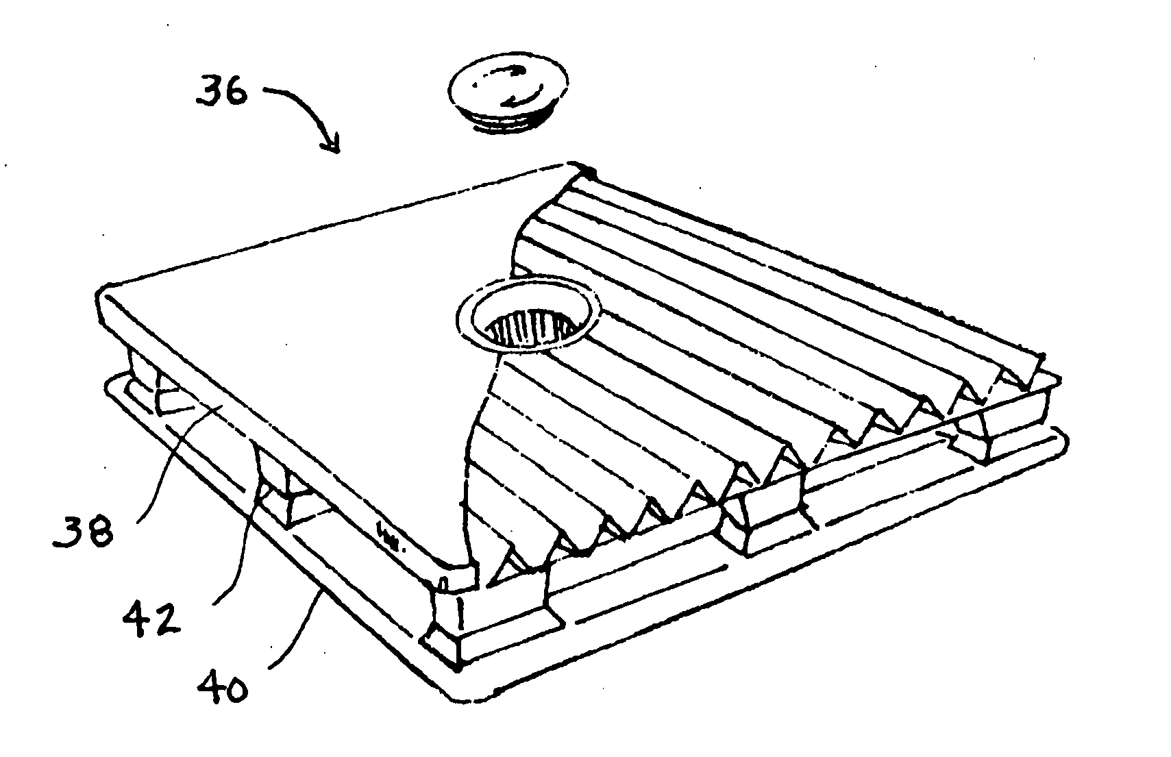 Fire resistant plastic pallet with low frequency resistivity