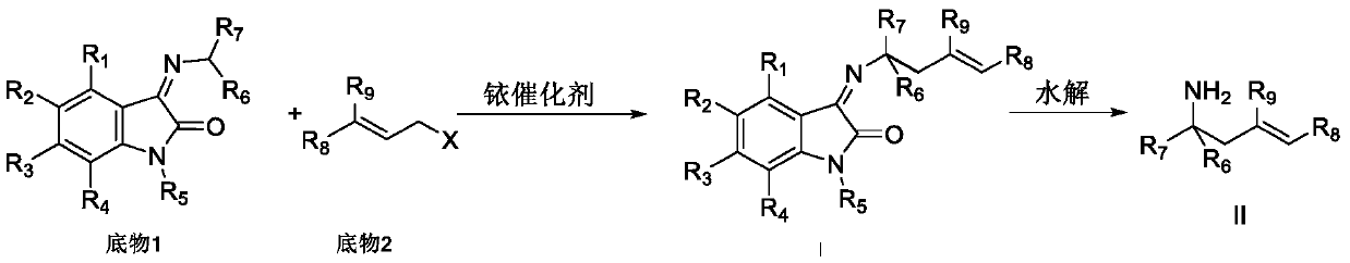 Chiral alpha-fluoroallamine derivative as well as preparation method and application thereof