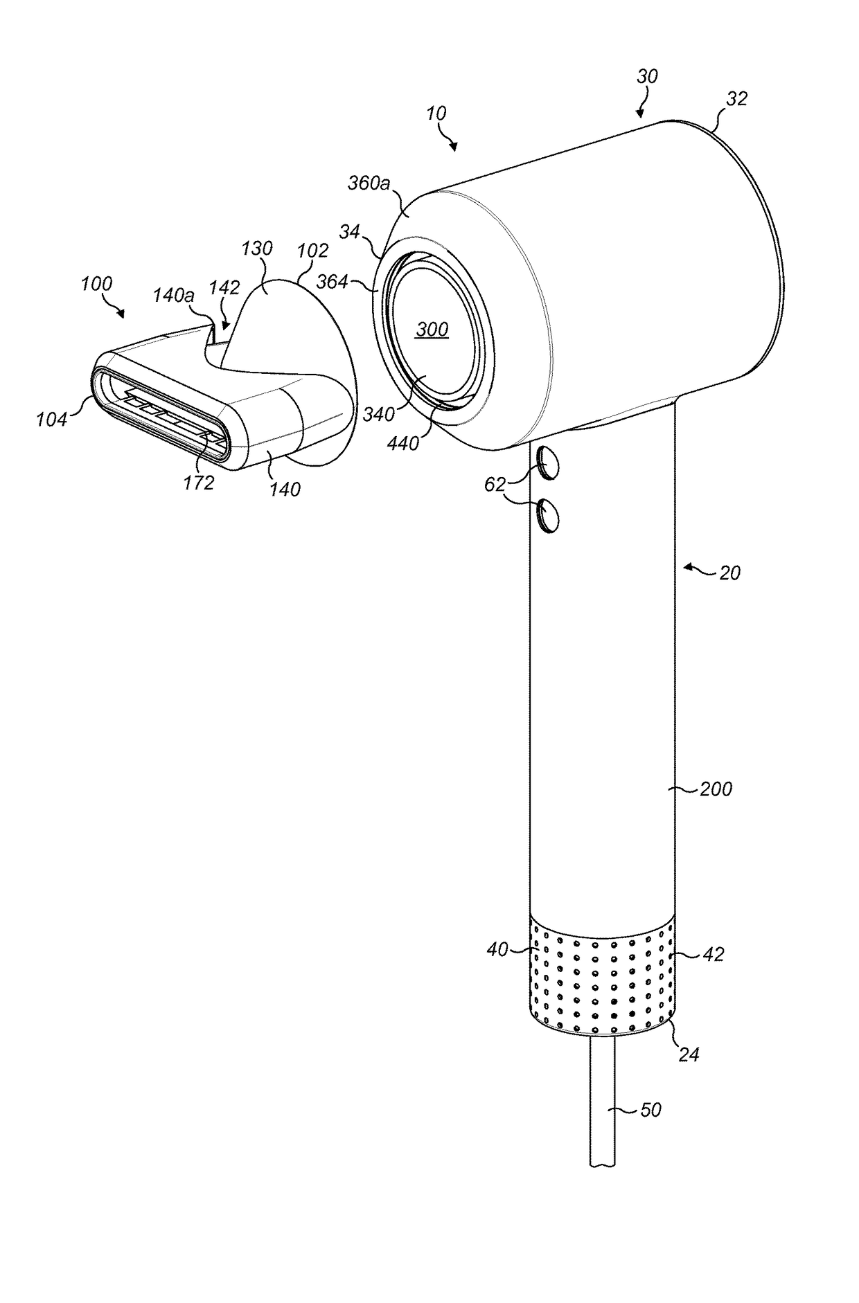 Attachment for a handheld appliance