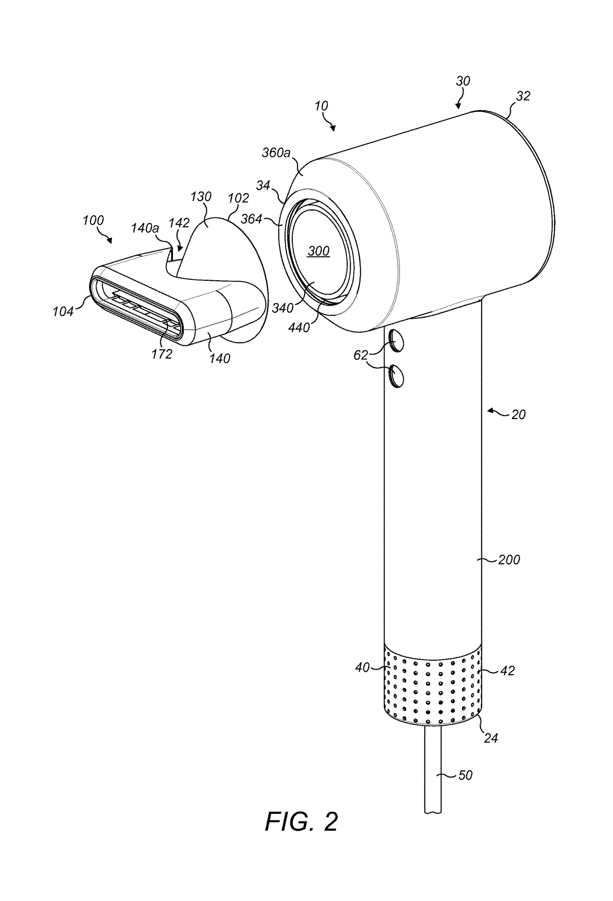 Attachment for a handheld appliance