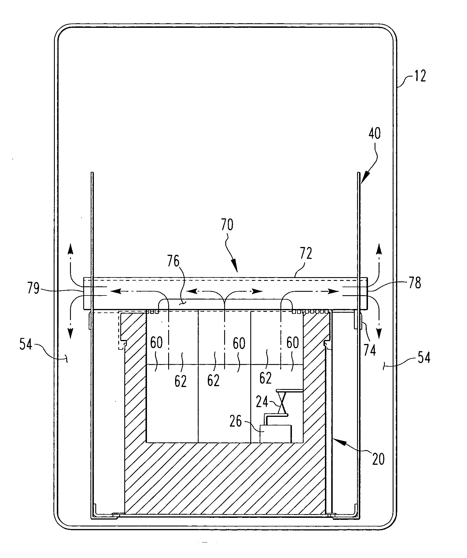 Side vented arc path on network protector rollout