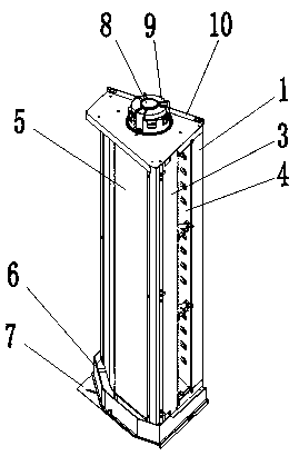 Indoor unit of air conditioner with vertical air channel