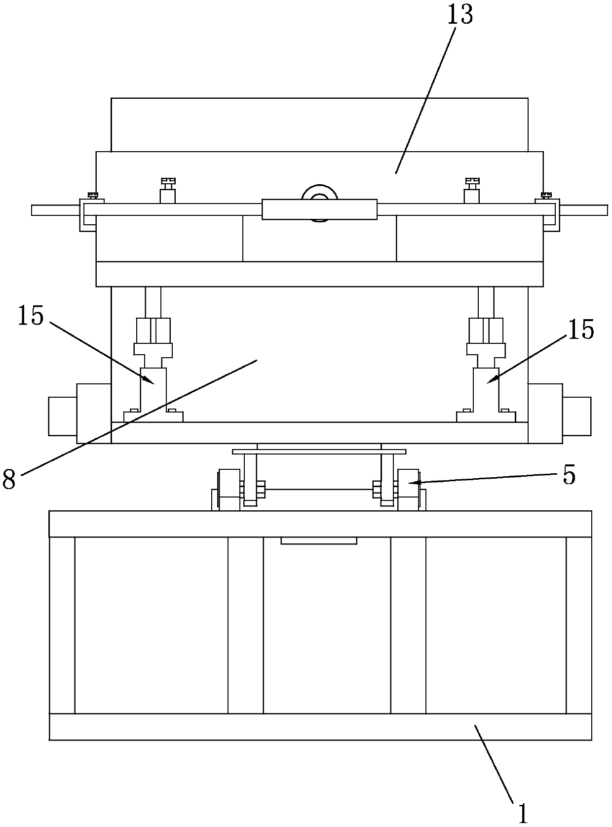 Positioning adjustment device for automatic labeling of carton