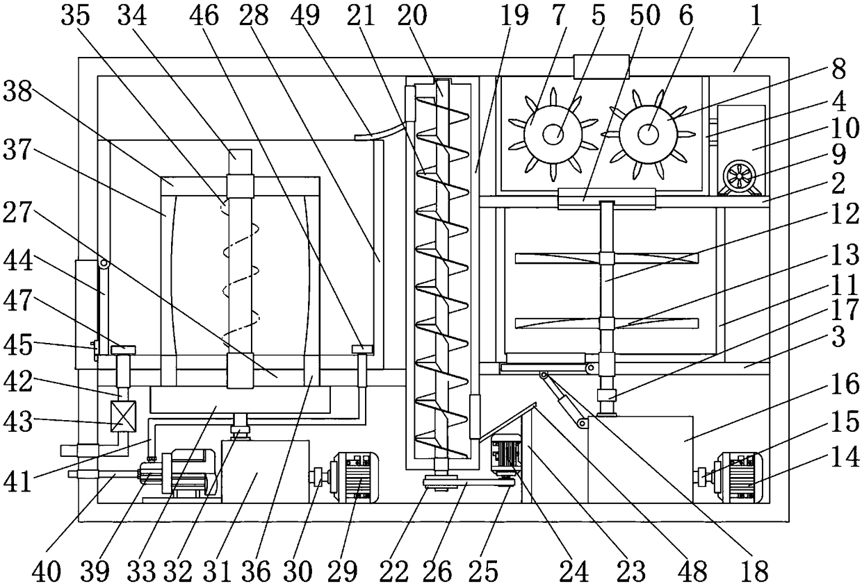 Smashing and cleaning device for recycling plastics