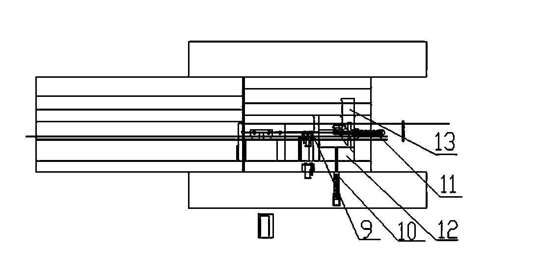 In-die riveting die of multi-position high-accuracy hardware bending piece