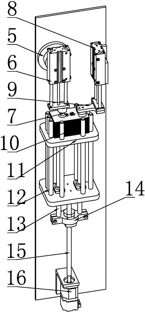 Automatic label feeding and fetching machine