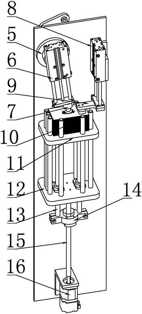 Automatic label feeding and fetching machine