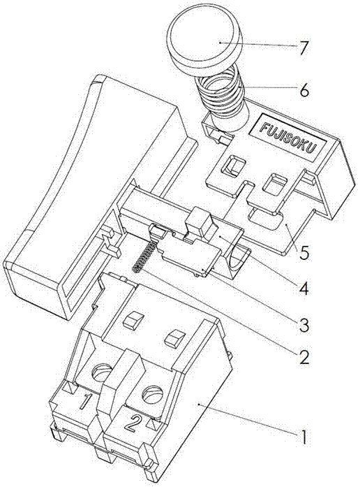 A kind of anti-self-locking mechanism of trigger switch