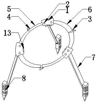 Tree supporting device for garden