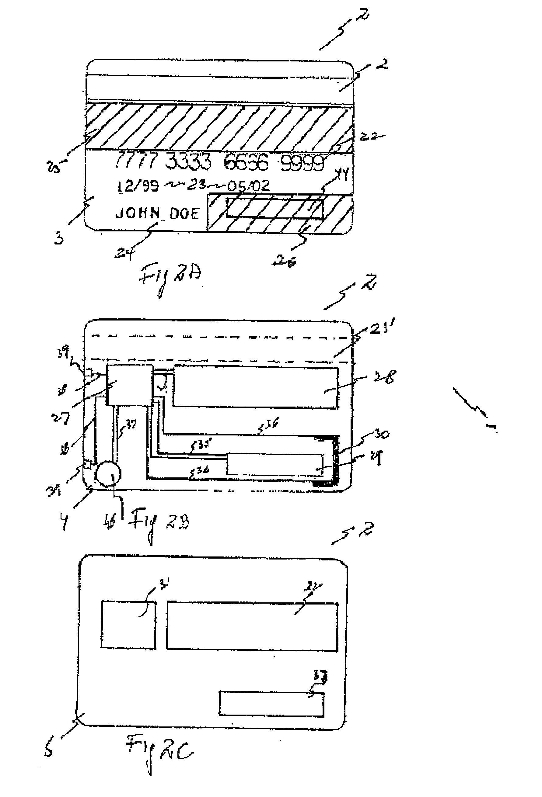 Wireless communicating credit card