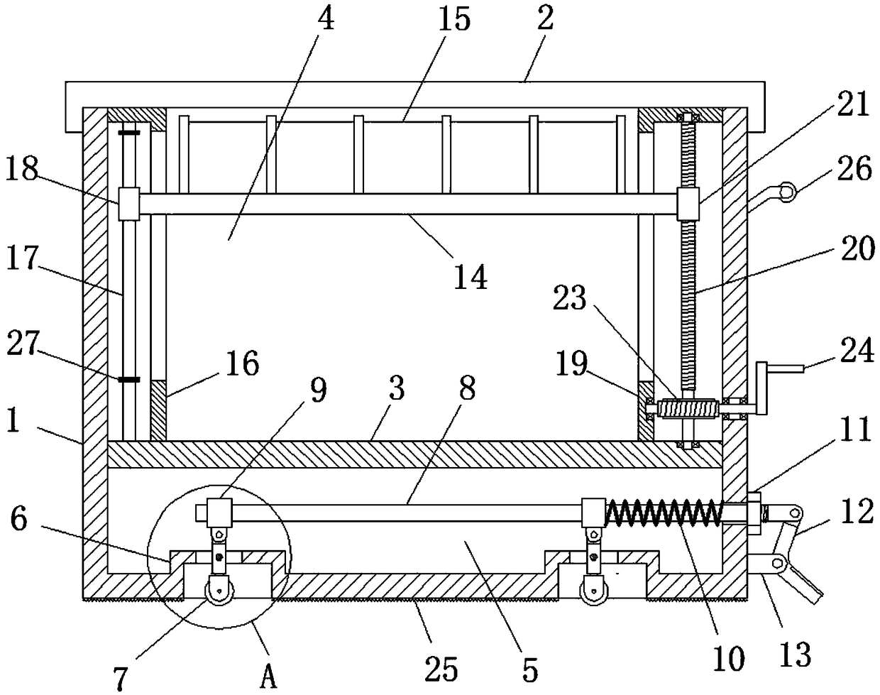 New energy vehicle maintenance tool placement device