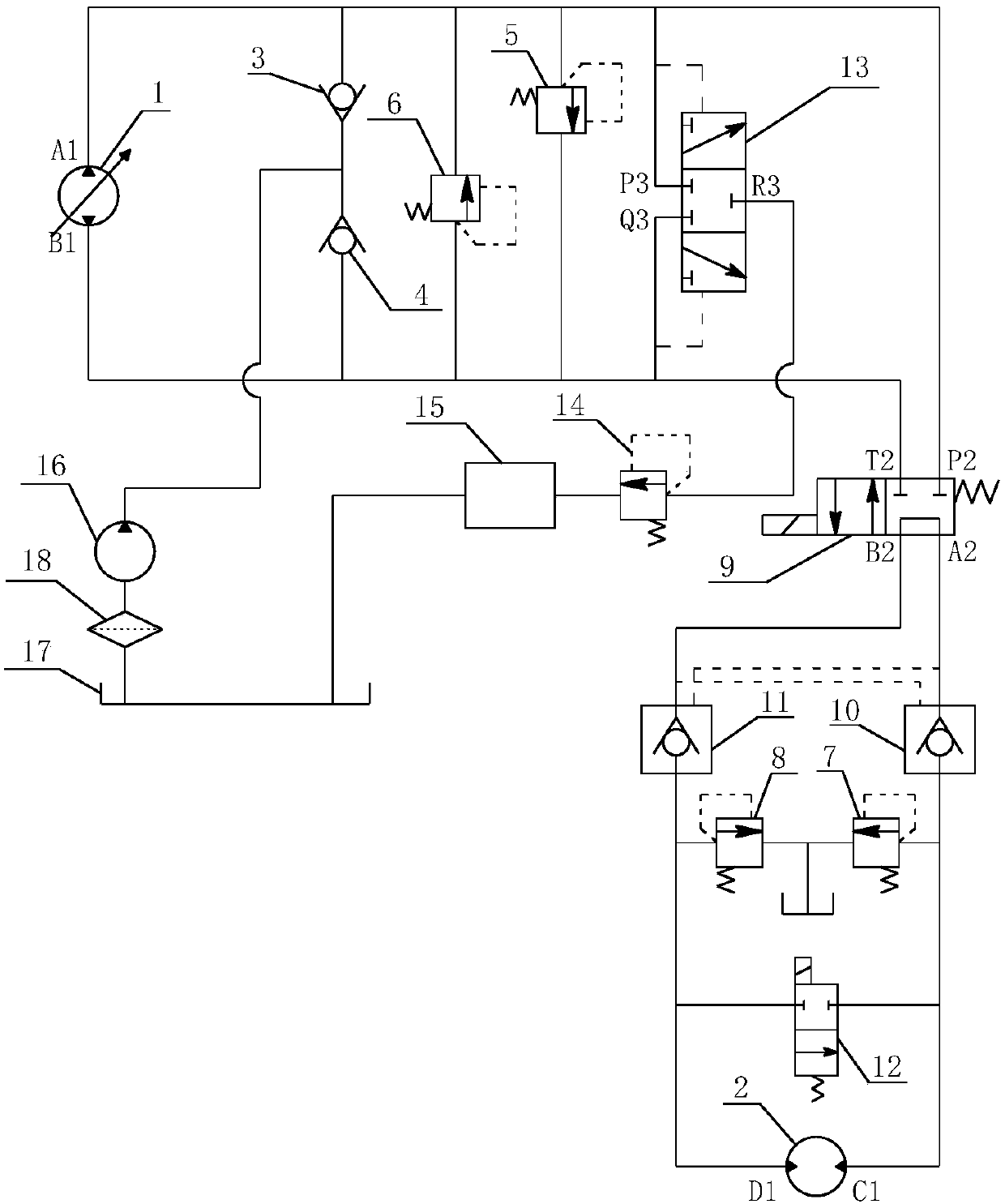 Pod rotation hydraulic drive system