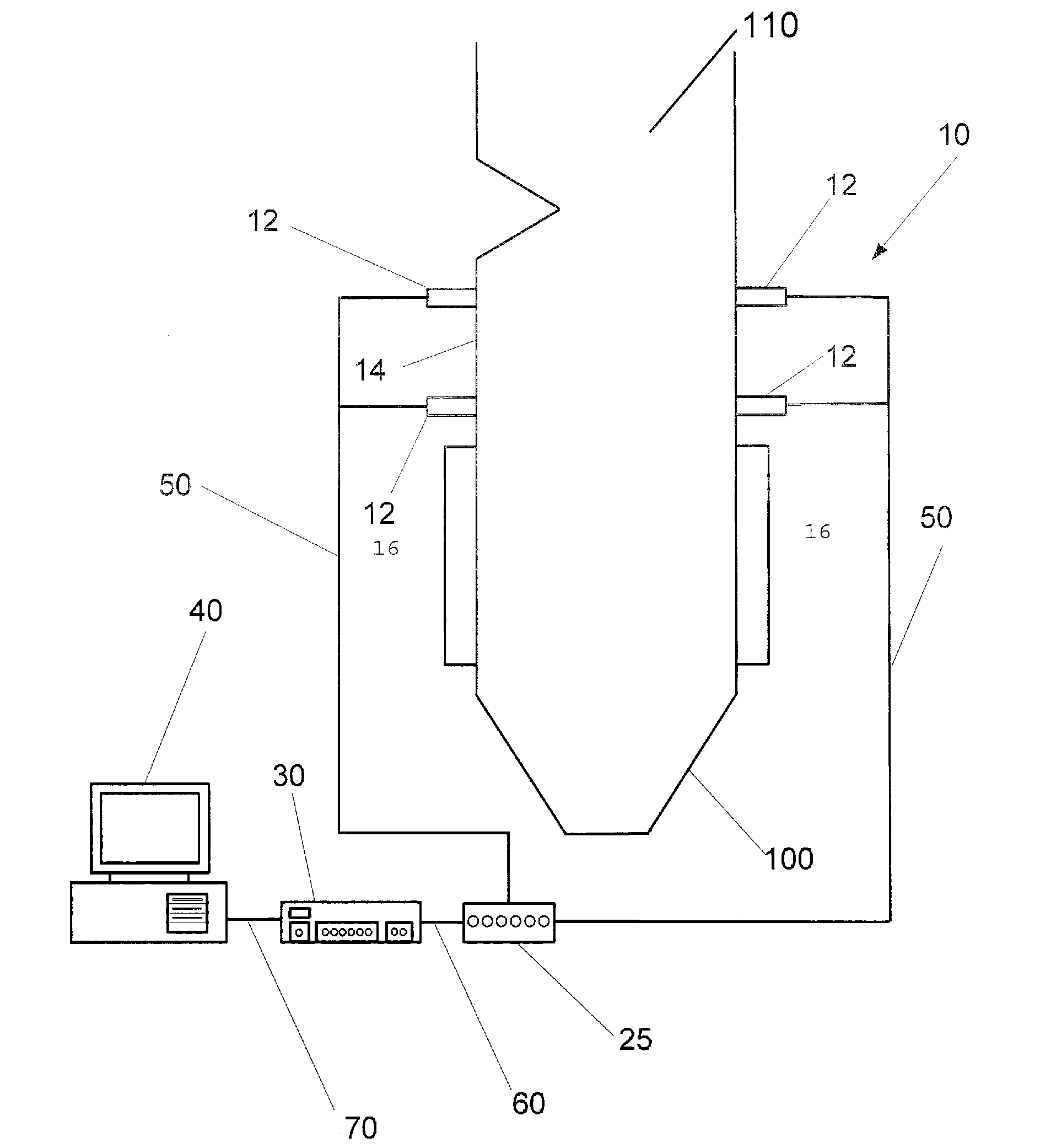 System using over fire zone sensors and data analysis