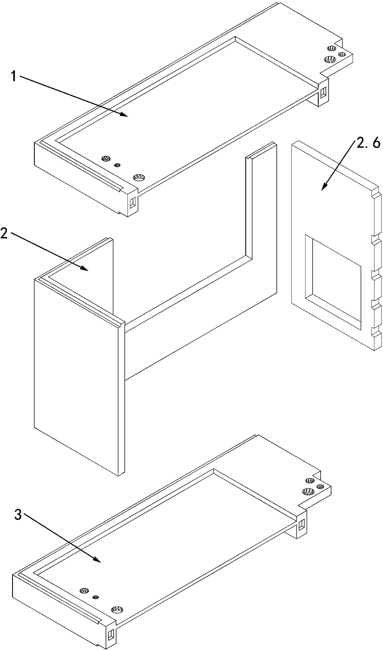 Prefabricated closed balcony and construction method thereof