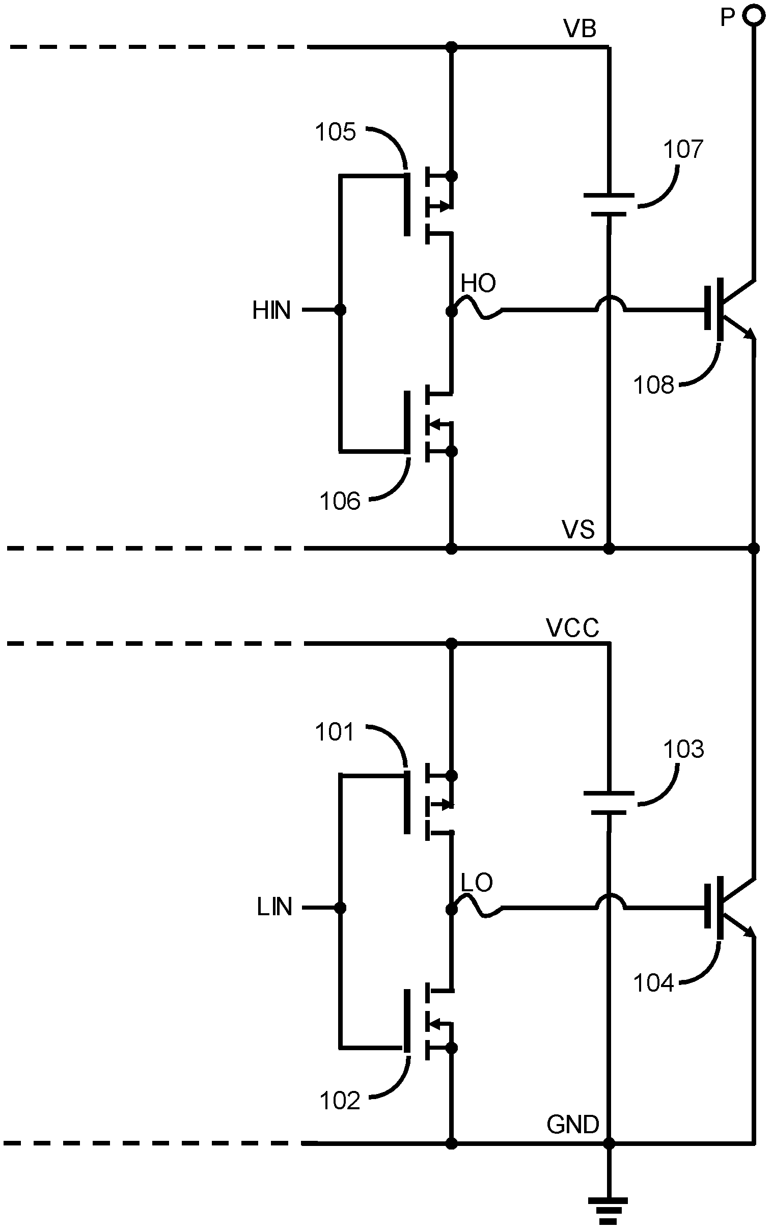 Abnormal protection circuit for intelligent power module