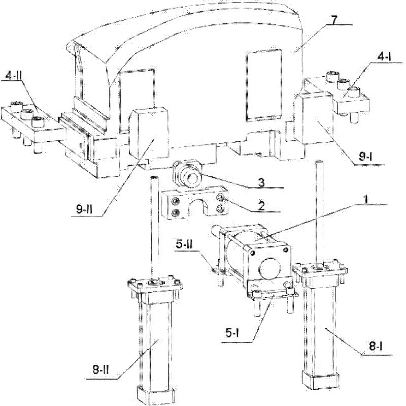 Cylinder driven returning mechanism for side flanging and side reshaping of automobile mold