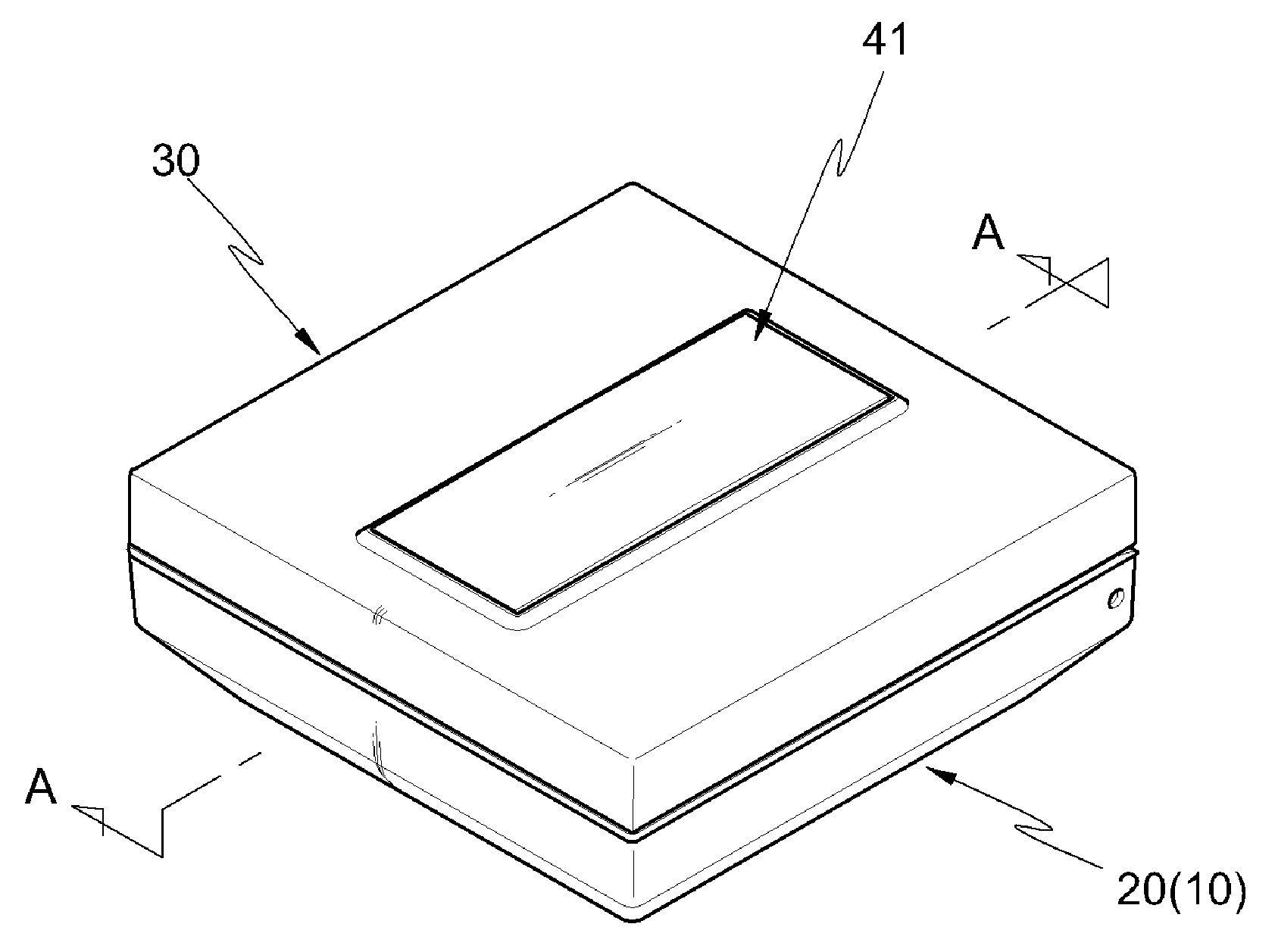 Clam shell type receptacle