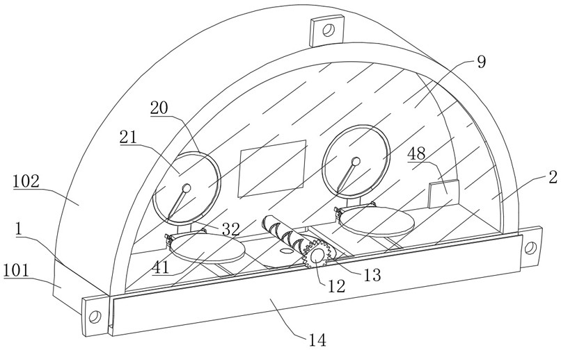 Automobile instrument mechanism for new energy automobile