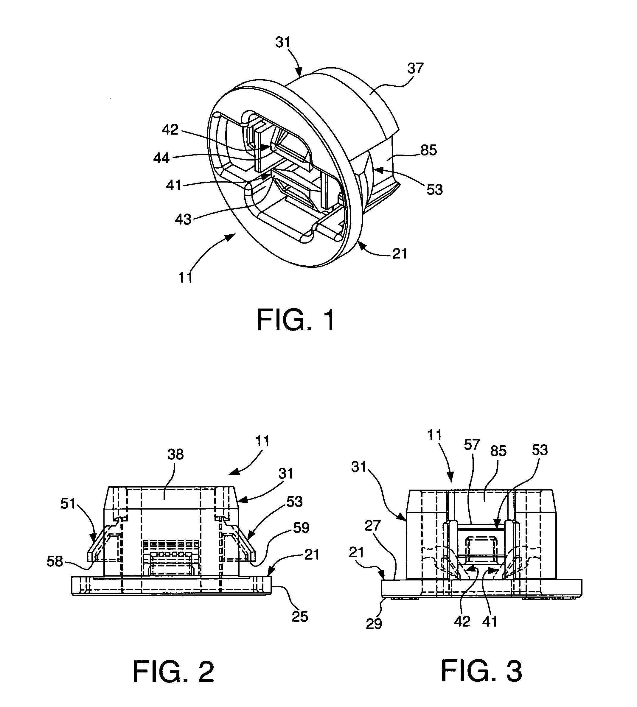 Snap-in cable connector