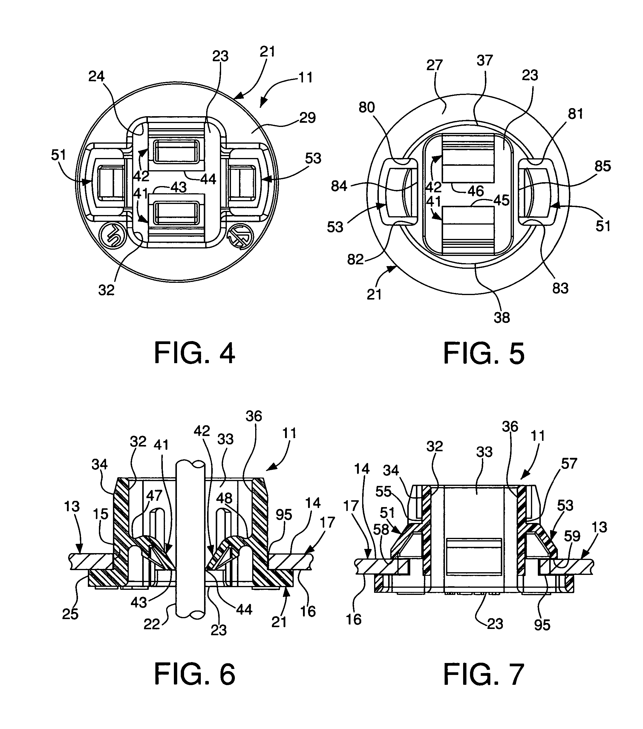 Snap-in cable connector