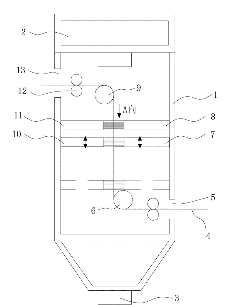 De-dusting device capable of rapidly cleaning fabric dust