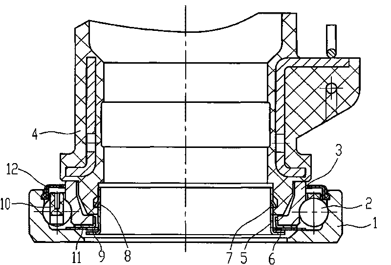 Spine clamp-spring connected clutch release bearing