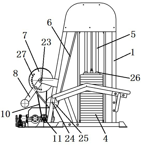 Self-power-generation sitting type leg bending trainer device