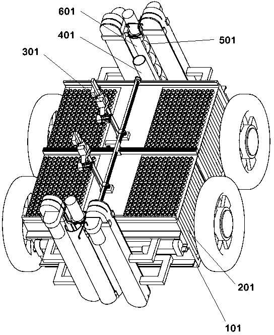 Modularization desert tree planting robot