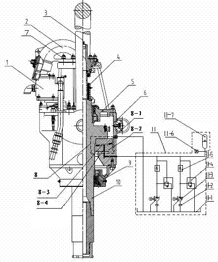 Water tap device for oil rig