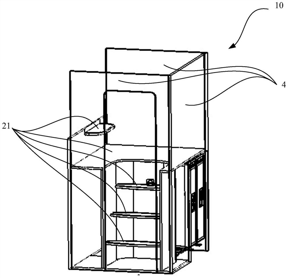 Access area assembly, group lounge and aircraft