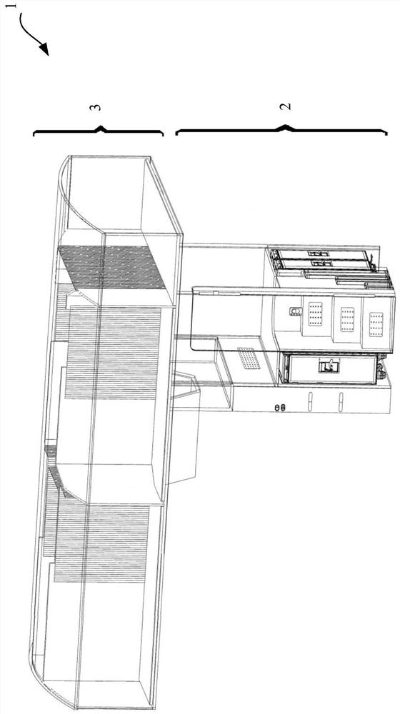 Access area assembly, group lounge and aircraft