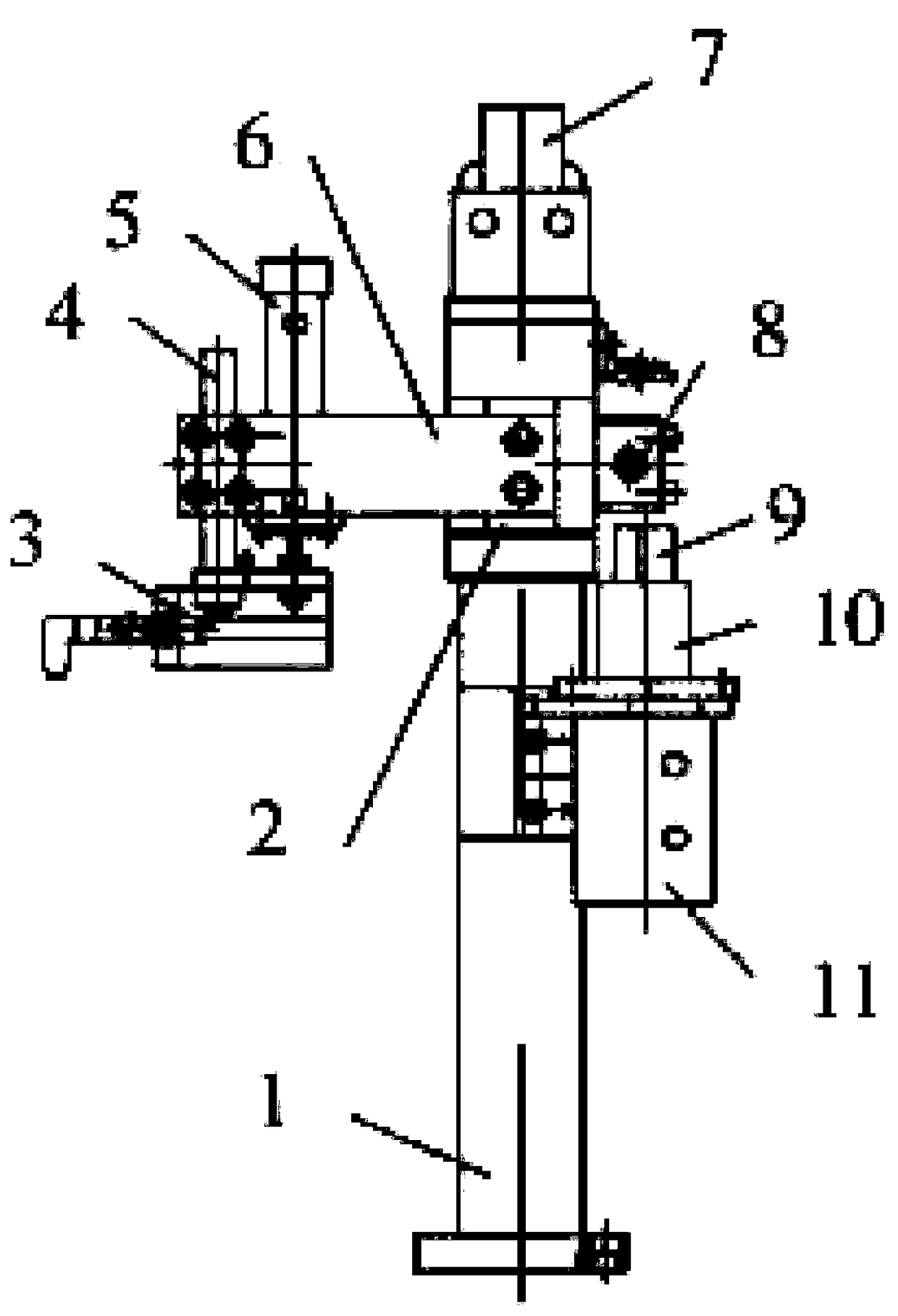 A feeding device for an industrial production line