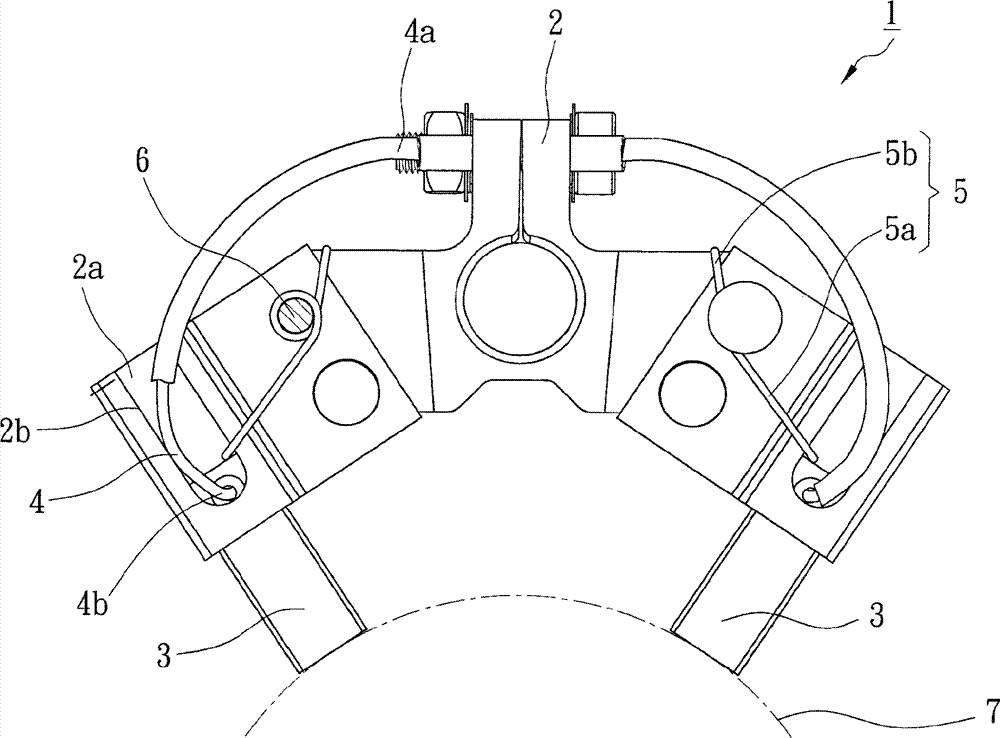 Carbon-brush seat