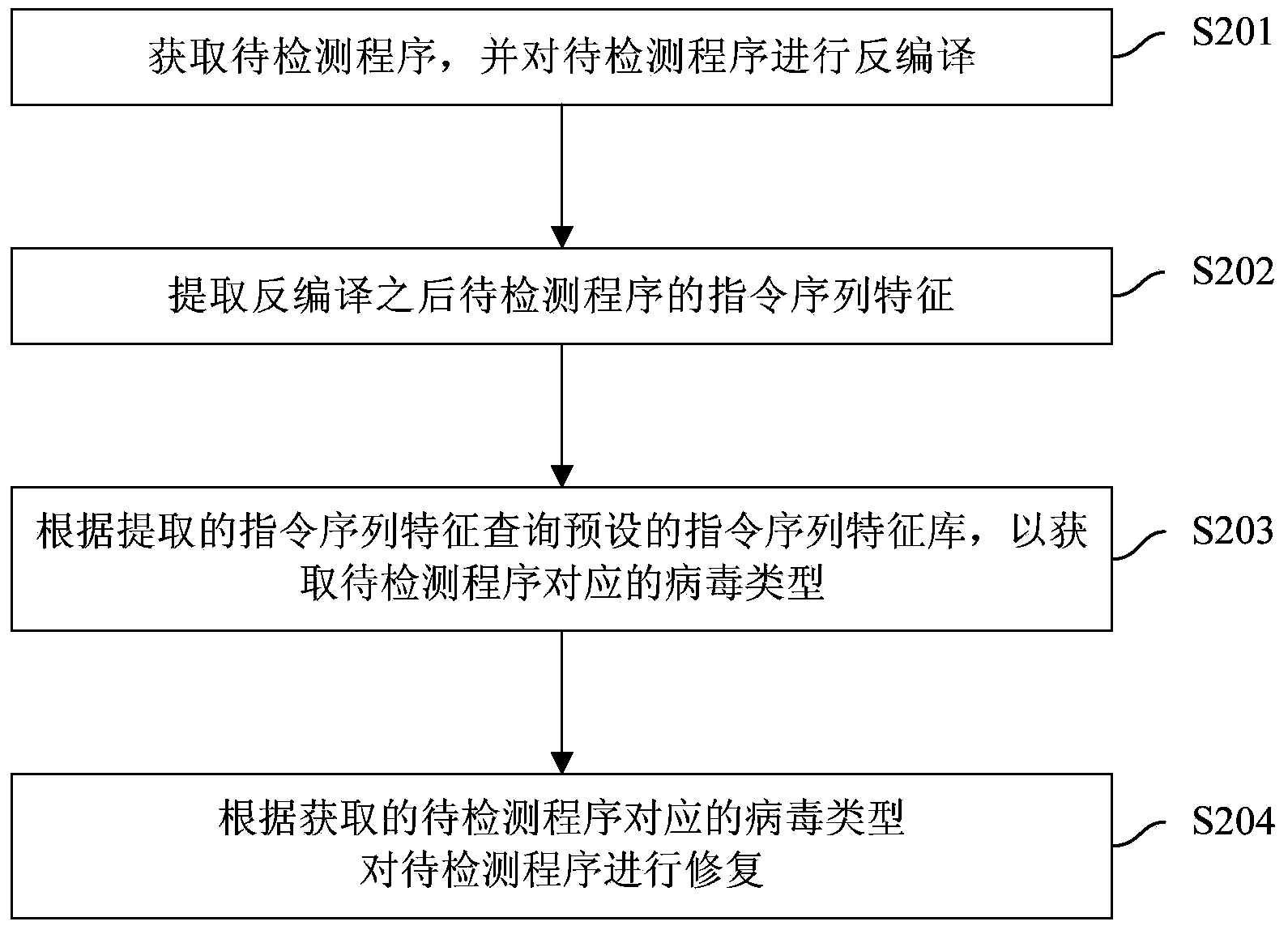 Virus detection method and device and terminal