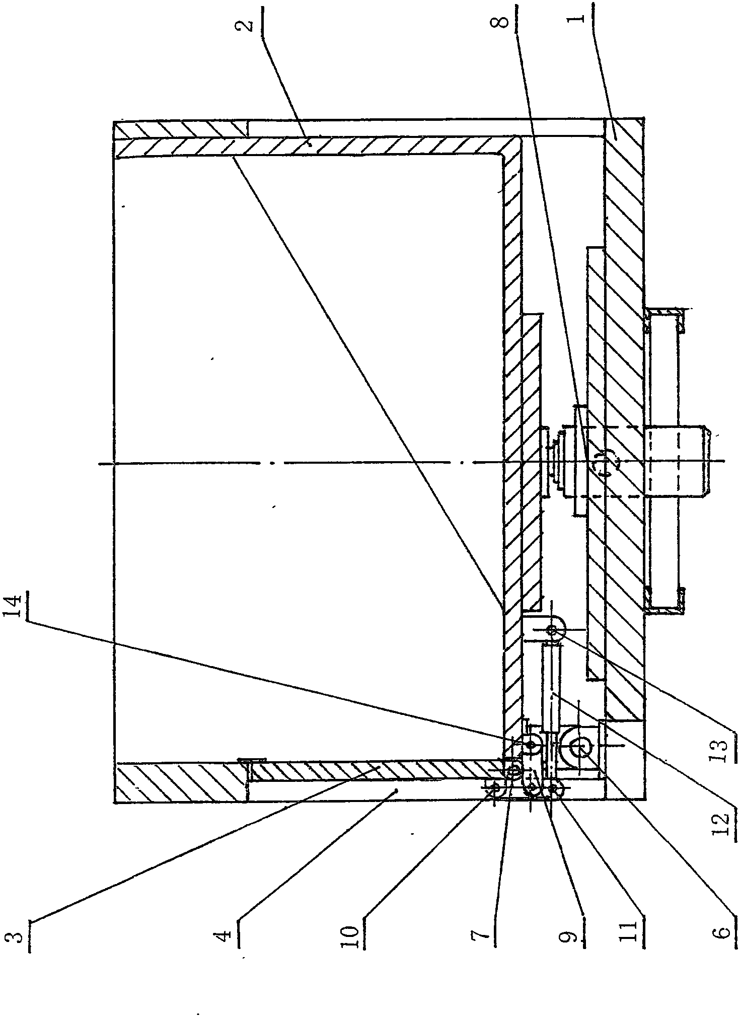 Carriage of side-tipping dumper with large lifting angle