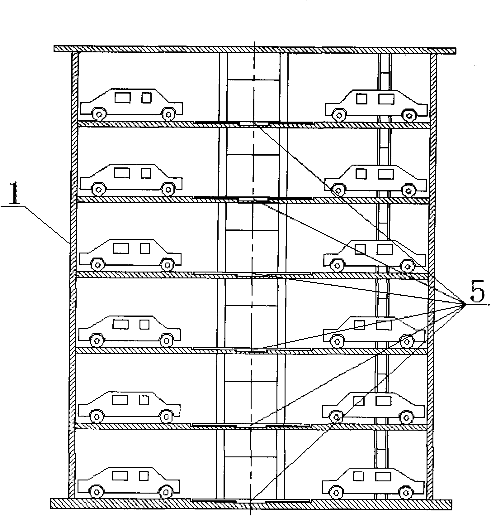 A high-rise circular three-dimensional garage