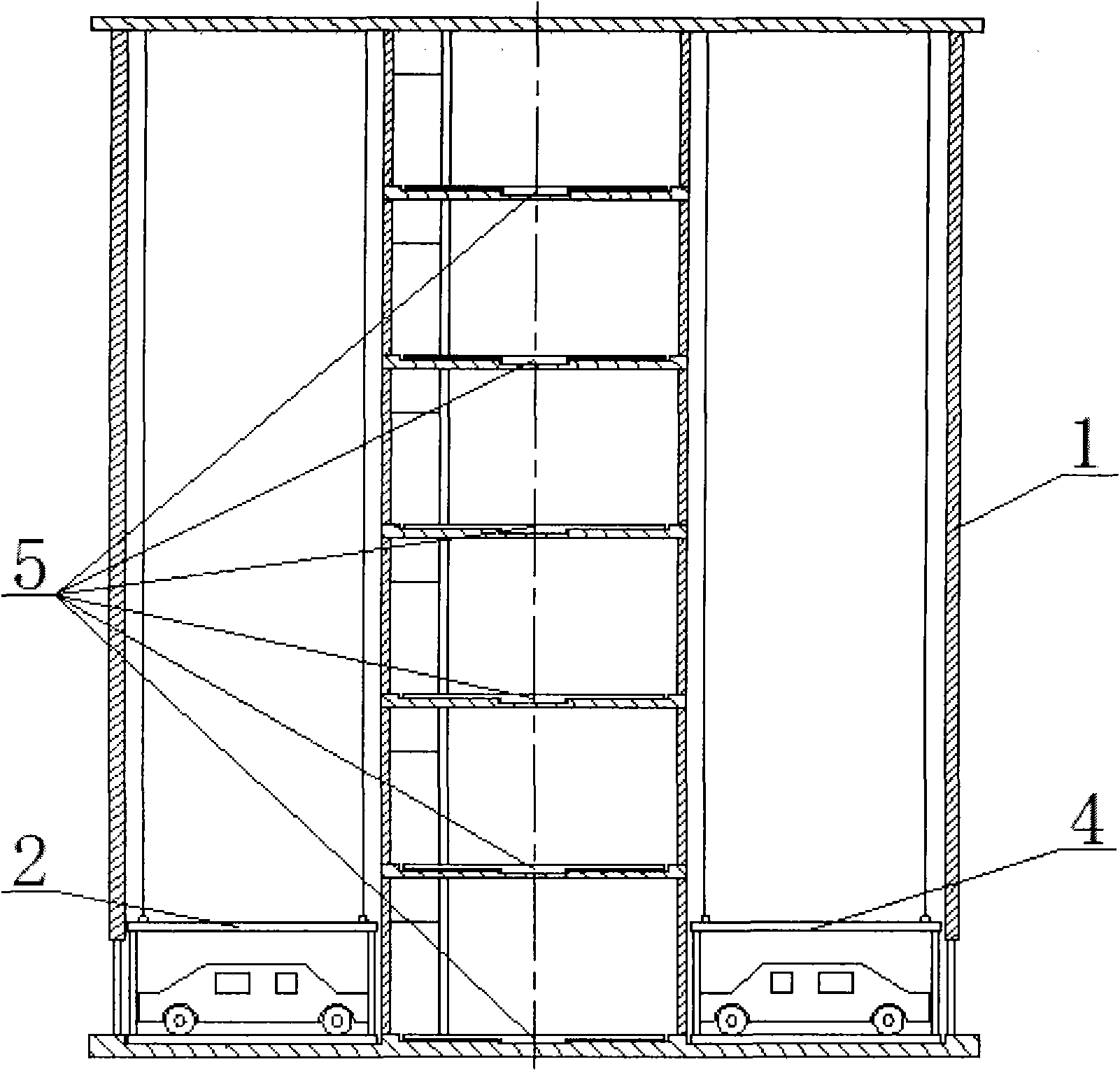 A high-rise circular three-dimensional garage