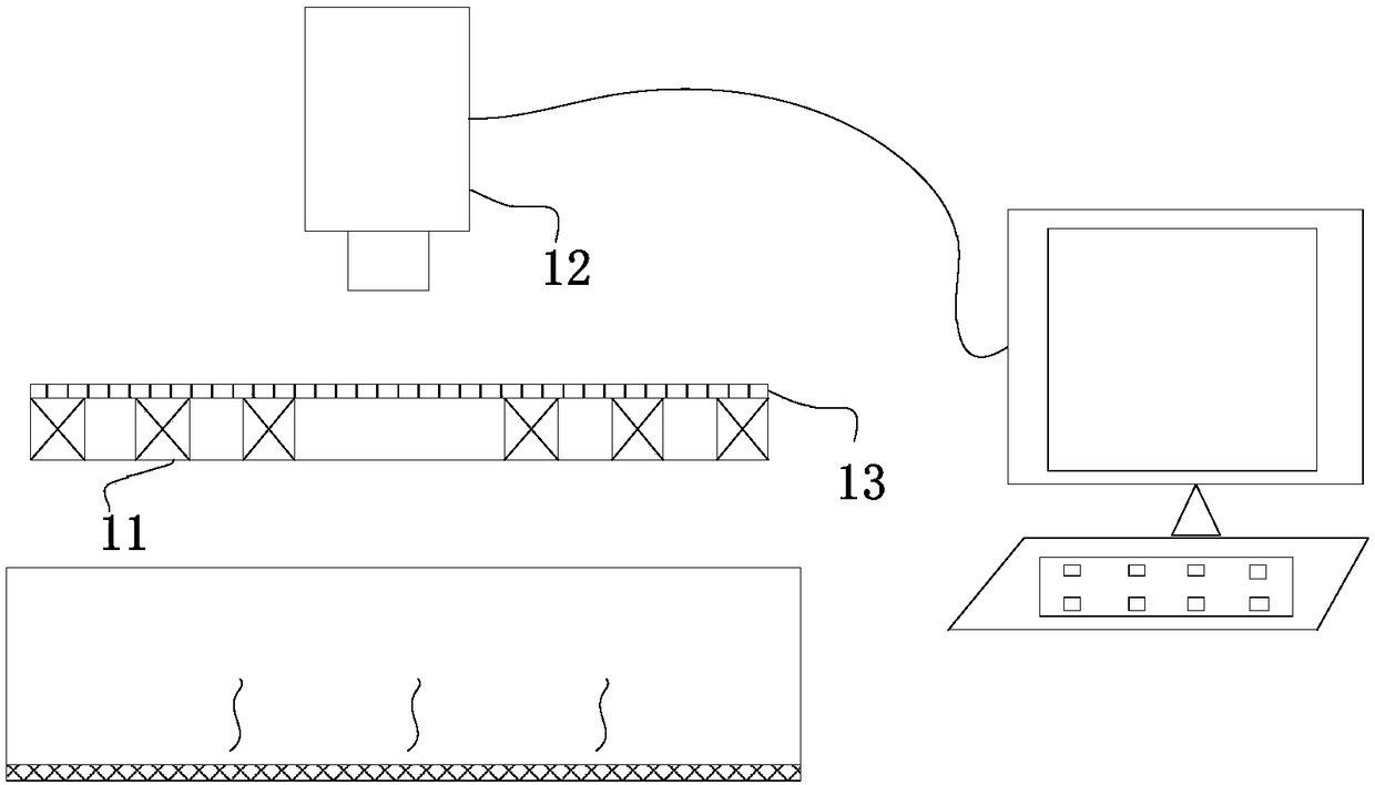 Nonmetallic material defect detecting device and method