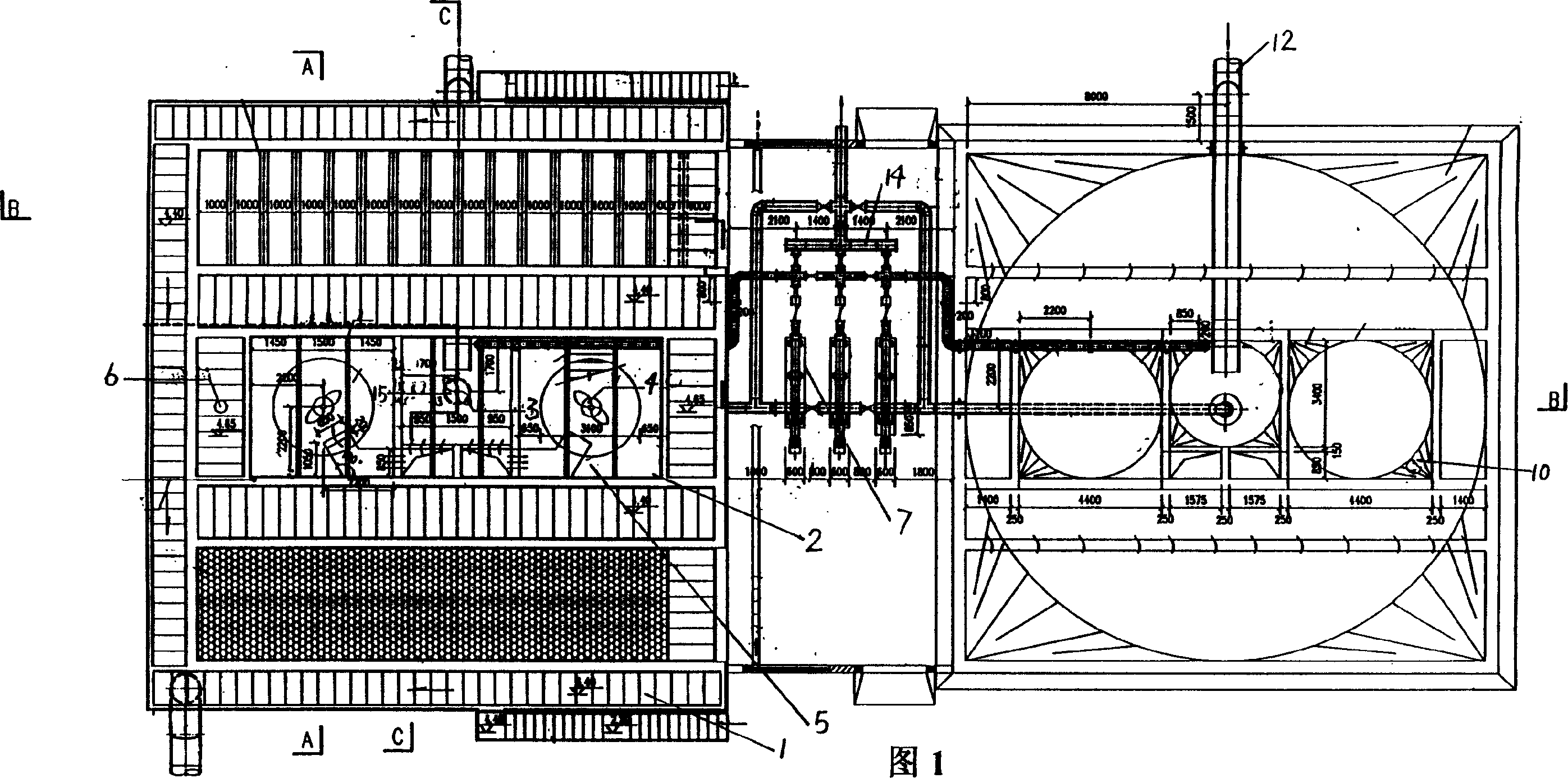 Full Chinese type settling pond