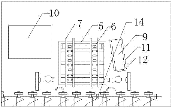 A core board glue coating and veneer production line