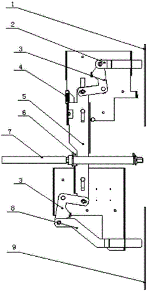 Interlocking device for earthing switch and door of switch cabinet